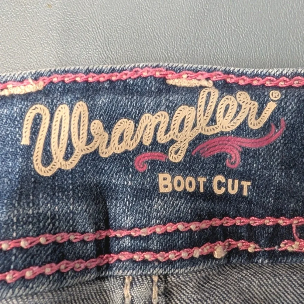 Wrangler‎ Bootcut Jeans Womens 7/8 x 32 Blue Medium Wash Stretch Denim 1009MWZJD